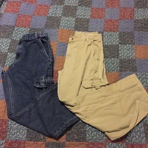 2 Pairs 16 *Husky* adjustable waist cargo pants